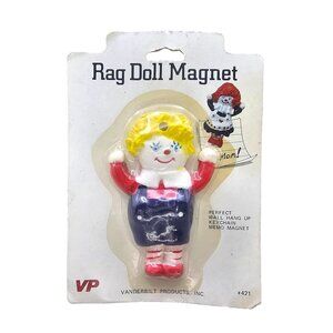 Vintage VP Rag Doll Magnet Wall Hang Up Keychain Memo New in Package
